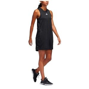 Adidas Climalite Womens Black Sleeveless Racerback Athletic Dress Zip Pockets M